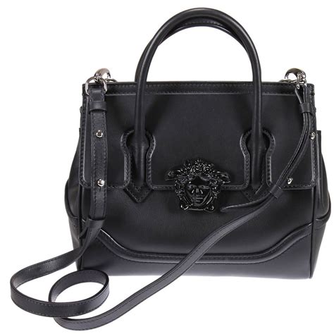 versace satchel bag|Versace black and white purses.